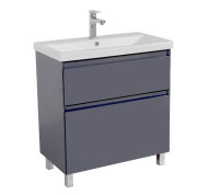 Тумба напольная Аквародос Элит 80 см с раковиной Elite ДСП/МДФ графит глянец АР000049086