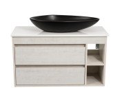 Тумба подвесная Аквародос Шельф 100 см со столешницей Loft-Iron и раковиной Olive ДСП нордленд АР000085191