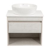 Тумба подвесная Аквародос Шельф 65 см со столешницей Loft-Iron и раковиной One ДСП нордленд АР000085177