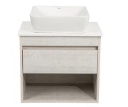 Тумба підвісна Аквародос Шельф 65 см зі стільницею Loft-Iron та раковиною One ДСП нордленд АР000085187