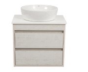 Тумба підвісна Аквародос Шельф 65 см зі стільницею Loft-Iron та раковиною One ДСП нордленд АР000085178