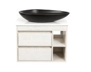 Тумба підвісна Аквародос Шельф 75 см зі стільницею Loft-Iron та раковиною Olive ДСП нордленд АР000085194