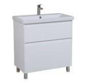 Тумба напольная Аквародос Элит 80 см с раковиной Elite ДСП/МДФ белый мат АР000040375