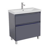 Тумба для підлоги Аквародос Еліт 80 см з раковиною Elite ДСП/МДФ графіт глянець АР000049086