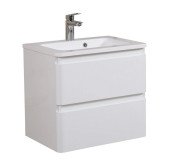 Тумба підвісна Аквародос Акцент 60 см з раковиною Альфа ДСП/МДФ білий глянець АР000040143