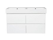 Тумба подвесная Аквародос Венеция 120 см с раковиной Пинто ДСП/МДФ белый АР000042933