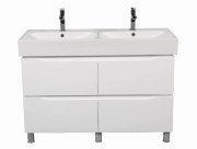 Тумба напольная Аквародос Венеция 120 см с раковиной Пинто ДСП/МДФ белый АР000042932