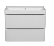 Тумба підвісна Аквародос Акцент Люкс 75 см з раковиною Deep МДФ білий матовий АР000086508