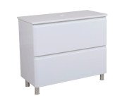 Тумба під раковину Аквародос Акцент 100 см із стільницею ДСП/МДФ білий АР000040134