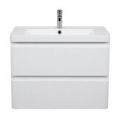 Тумба підвісна Аквародос Акцент Люкс 75 см з раковиною Bar МДФ білий матовий АР000081530