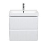 Тумба підвісна Аквародос Акцент Люкс 60 см з раковиною Deep МДФ білий матовий АР000112183