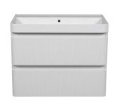 Тумба подвесная Аквародос Акцент Люкс 75 см с раковиной Deep МДФ белый матовый АР000086508