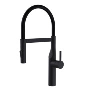 Смеситель для кухни Аквародос Palma однорычажный с выдвижной лейкой черный матовый АР000110524