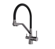 Смеситель для кухни Аквародос Bolonia с подключением к фильтру gun metal АР000084840