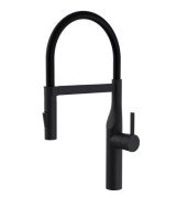 Змішувач для кухні Аквародос Palma одноважільний з висувною лійкою чорний матовий АР000110524