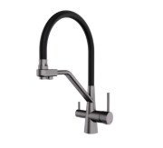 Змішувач для кухні Аквародос Bolonia із підключенням до фільтру gun metal АР000084840