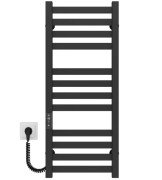 Електрична сушарка для рушників Deffi Magnus П12 200х800 ліве підключення JD04 чорний A.MA.80.20.12.E.B.L.2