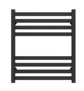 Полотенцесушитель водяной Deffi Magnus П8 600х600 нижнее подключение черный A.MA.60.60.8.B.A