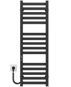 Електрична сушарка для рушників Deffi Magnus П15 300х1000 ліве підключення JD04 чорний A.MA.100.30.15.E.B.L.2