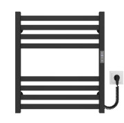 Електрична сушарка для рушників Deffi Magnus П8 500х600 праве підключення JD04 чорний A.MA.60.50.8.E.B.R.2