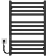 Електрична сушарка для рушників Deffi Magnus П12 600х800 ліве підключення JD04 чорний A.MA.80.60.12.E.B.L.2