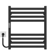 Електричні сушарки для рушників Deffi Magnus П8 600х600 ліве підключення JD04 чорний A.MA.60.60.8.E.B.L.2