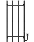 Електрична сушарка для рушників Deffi Split П4 500х1200 правильне підключення JD04 чорний A.SP.120.50.4.E.B.R.2