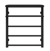 Полотенцесушитель водяной Deffi Lux Hotel П5 400х600 нижнее подключение черный A.LH.60.40.5.B.A