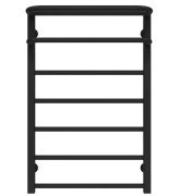 Сушка для рушників водяна Deffi Lux Hotel П7 400х800 бічне праве підключення чорний A.LH.80.40.7.B.C