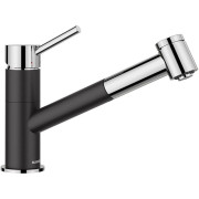 Змішувач для кухні Blanco KANO-S Vario Silgranit чорний/хром 527963