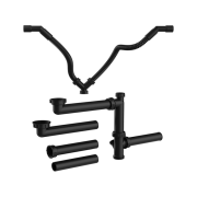 Комплект зливної арматури Blanco FWD пластик чорний 526772