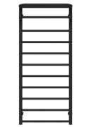 Сушка для рушників водяна Deffi Lux Hotel П11 500х1200 бічне ліве підключення чорний A.LH.120.50.11.B.B