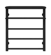 Сушка для рушників водяна Deffi Lux Hotel П5 600х600 бічне праве підключення чорний A.LH.60.60.5.B.C