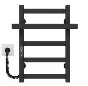 Електрична сушарка для рушників Deffi Nicolе П5 300х500 ліве підключення JD04 чорний A.NI.50.30.5.E.B.L.2