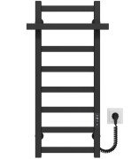 Електрична сушарка для рушників Deffi Nicole П8 300х800 праве підключення JD04 чорний A.NI.80.30.8.E.B.R.2