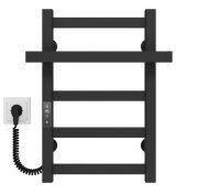 Електрична сушарка для рушників Deffi Nicolе П5 400х500 ліве підключення JD04 чорний A.NI.50.40.5.E.B.L.2