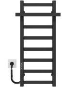 Електрична сушарка для рушників Deffi Nicole П8 300х800 ліве підключення JD04 чорний A.NI.80.30.8.E.B.L.2