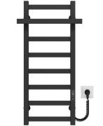 Електрична сушарка для рушників Deffi Nicole П8 400х800 праве підключення JD04 чорний A.NI.80.40.8.E.B.R.2