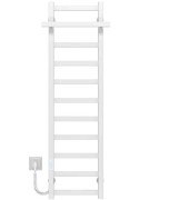 Електрична сушарка для рушників Deffi Nicole П11 400х1200 ліве підключення WD04 білий A.NI.120.40.11.E.W.L.4