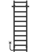 Електрична сушарка для рушників Deffi Nicole П11 400х1200 ліве підключення JD04 чорний A.NI.120.40.11.E.B.L.2