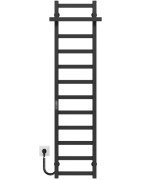 Електрична сушарка для рушників Deffi Nicole П12 400х1400 ліве підключення JD04 чорний A.NI.140.40.12.E.B.L.2
