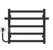 Електрична сушарка для рушників Deffi Nicolе П5 500х500 ліве підключення JD04 чорний A.NI.50.50.5.E.B.L.2