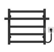 Электрический полотенцесушитель Deffi Nicolе П5 500х500 правое подключение JD04 черный A.NI.50.50.5.E.B.R.2