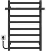 Електрична сушарка для рушників Deffi Nicole П8 500х800 ліве з'єднання JD04 чорний A.NI.80.50.8.E.B.L.2