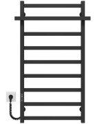 Електрична сушарка для рушників Deffi Nicole П9 500х1000 ліве підключення JD04 чорний A.NI.100.50.9.E.B.L.2