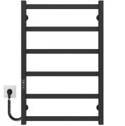 Електрична сушарка для рушників Deffi Avast П6 500х800 ліве підключення JD04 чорний B.AV.80.50.6.E.B.L.2