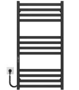 Електрична сушарка для рушників Deffi Avast П12 500х1000 ліве підключення JD04 чорний B.AV.100.50.12.E.B.L.2