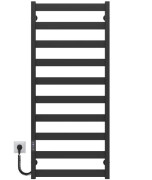 Електрична сушарка для рушників Deffi Harmony П10 500х1200 ліве підключення JD04 чорний B.HR.120.50.10.E.B.L.2