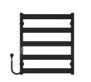 Электрический полотенцесушитель Deffi Harmony П5 500х600 левое подключение JD04 черный B.HR.60.50.5.E.B.L.2