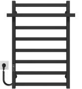 Електрична сушарка для рушників Deffi Nicole П8 500х800 ліве підключення JD04 чорний B.NI.80.50.8.E.B.L.2